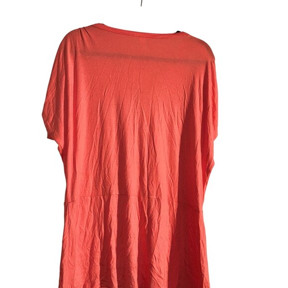 Coral Loveappella Womens Button-Down Top Size 2X Rayon/Spandex Blend - Picture 10 of 12